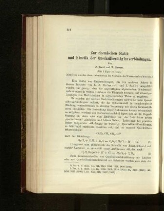 Zur chemischen Statik und Kinetik der Quecksilberäthylenverbindungen.