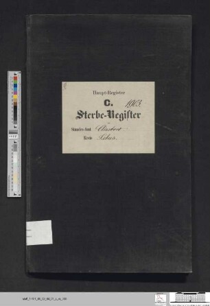 Sterberegister Kliestow 1903