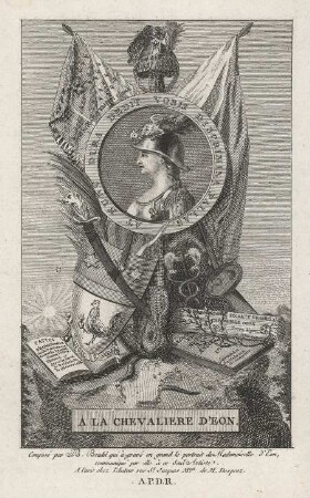 Allegorisches Porträt der Chevalière d'Éon