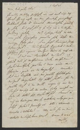Brief an Alexander Mendelssohn : 8.9. o.J.