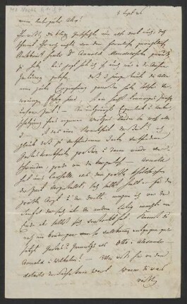Brief an Alexander Mendelssohn : 8.9. o.J.