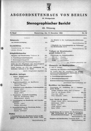 Nr. 20 (43), 17. Dezember 1964