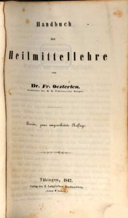 Handbuch der Heilmittellehre