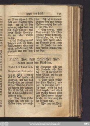 XXIX. Von dem christlichen Verhalten gegen den Nächsten.