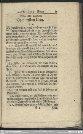Das XII. Capitel. Vom trüben Urin