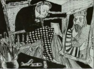 Illustration zum Zyklus 'Das Bildnis' von N.W.Gogol