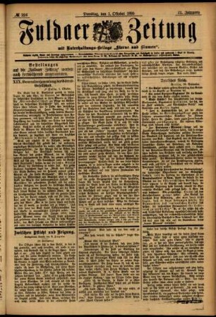 Ausgabe vom Dienstag, den 01. Oktober 1895.