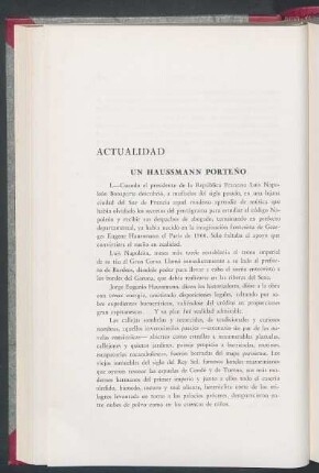 Actualidad : Un Haussmann porteño