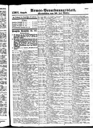 1564.Ausgabe. Montag, 30. Juli 1917