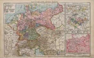 Deutschland, politische Übersicht., Thüringen u. Anhalt., Eisenbahnkarte des Deutschen Reiches