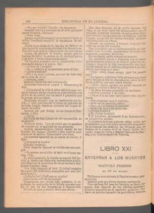 Libro XXI : Enterrar a los muertos