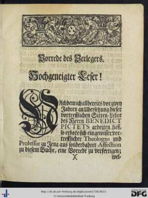Vorrede des Verlegers.
