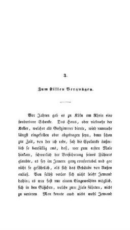 3. Zum stillen Vergnügen