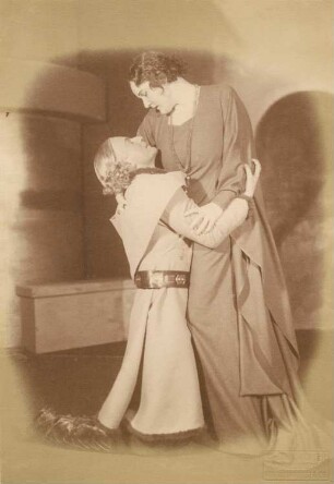 Adolf Wohlbrück als Edmund und Grethe Volckmar als Goneril in "König Lear" von William Shakespeare. Dresden: Schauspielhaus, 14.11.1926