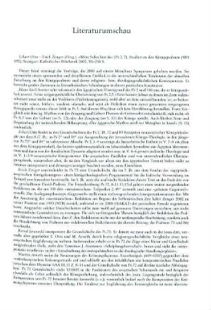 179-180 [Rezension] "Mein Sohn bist du" (Ps 2,7)