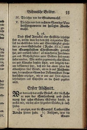 Erster Abschnitt. - Vierter Abschnitt.