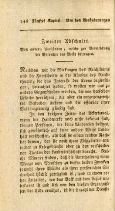Zweiter Abschnitt. Von andern Umständen, welche zur Vermehrung der Vorrechte des Volks beitragen.