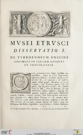 Musei Etrusci Dissertatio I