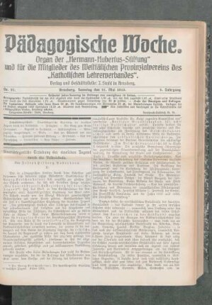 Staatsbürgerliche Erziehung der deutschen Jugend durch die Volksschule : [Fortsetzung]
