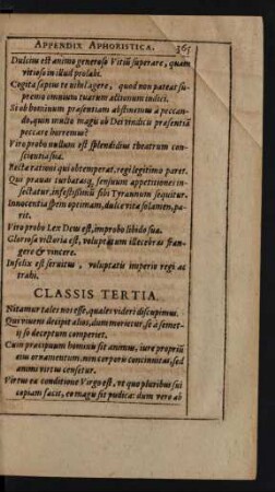 Classis Tertia.