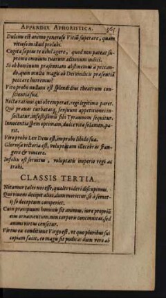 Classis Tertia.