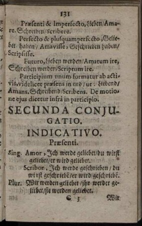 Secunda Conjugatio.