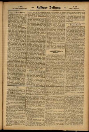 Vierte Ausgabe vom Samstag, den 04. Oktober 1913.