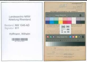 Entnazifizierung Wilhelm Hoffmann , geb. 13.06.1912 (Techniker)