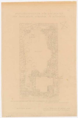 Garten Hilde Schenck, Büderich: Bepflanzungsplan 1:100