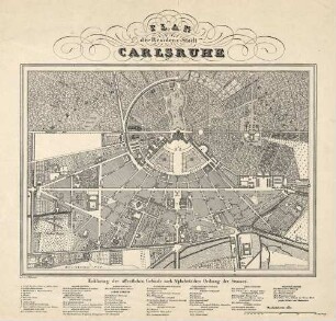 Plan der Residenzstadt Carlsruhe