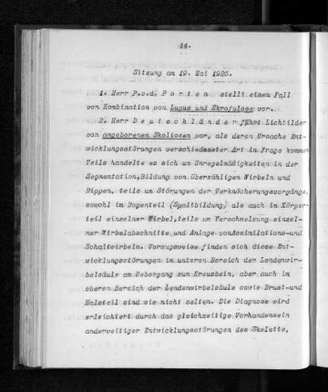 Sitzung am 19. Mai 1925.
