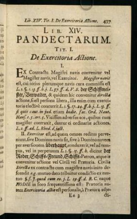 437-453, Tit. I. De Exercitoria Actione - Tit. VI. De Senatusconsulto Macedoniano