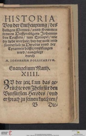 Euangelium Matth. XIIII.