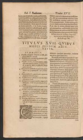 Titulus XVII. Quibus Modis Feudum Amittatur.