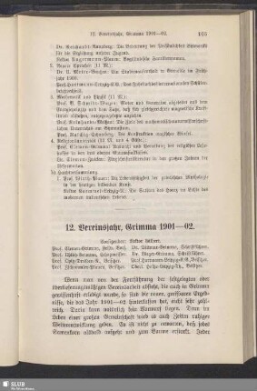 12. Vereinsjahr, Grimma 1901–02