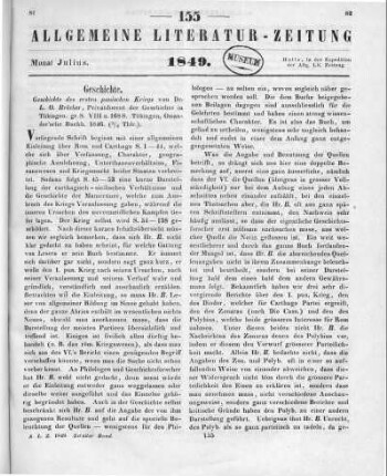 Bröcker, L. O.: Geschichte des ersten punischen Kriegs (490 d. St. bis 513 d. St.). Tübingen: Osiander 1846