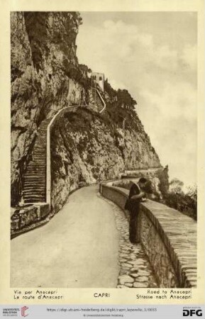 Capri – Via per Anacapri – La route d’Anacapri – Road to Anacapri – Strasse nach Anacapri