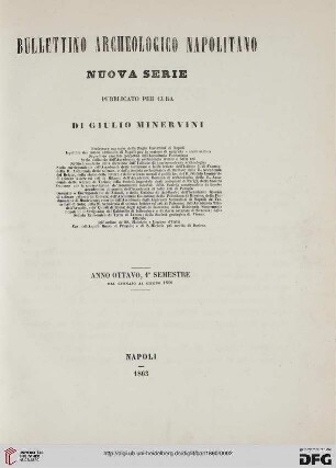 N.S.8: Bullettino archeologico Napoletano