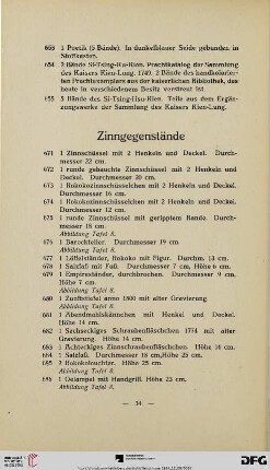 Zinngegenstände (Nr. 671-725)
