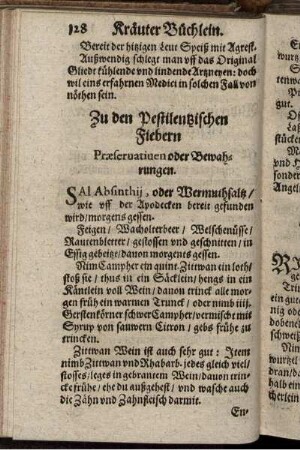 Zu den Pestilentzischen Fiebern