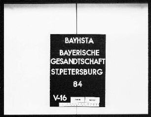 Bezug der "Zeitschrift des Königlich-bayerischen Statistischen Bureaus" durch die Gesandten
