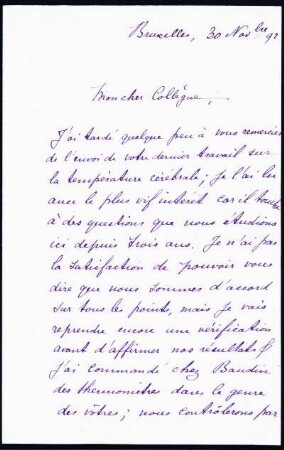 [Letter to Angelo Mosso]