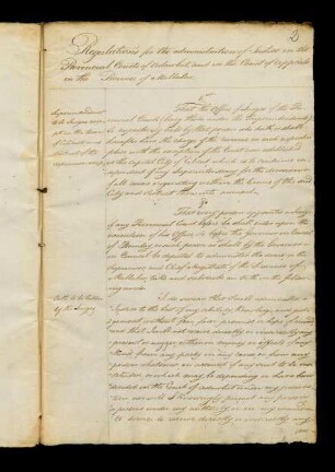 2r-24v, Regulations for the administration of justice...