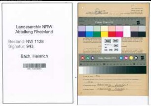 Entnazifizierung Heinrich Bach , geb. 26.01.1890 (Feuerwehrmann)