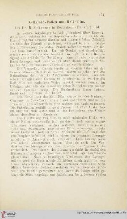 Celluloïd-Folien und Roll-Fim