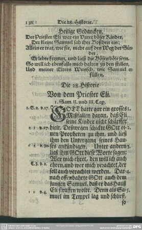 Die 28. Historie. Von dem Priester Eli