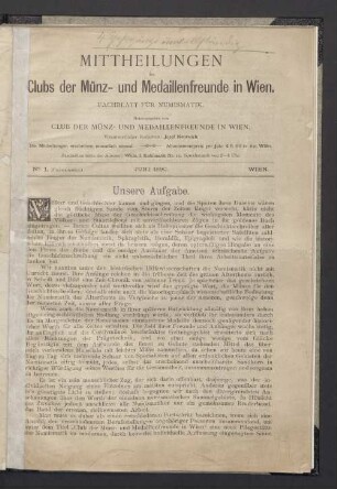 N°1. Juni 1890