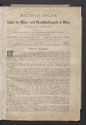 N°1. Juni 1890