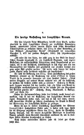 Die heutige Auffassung des französischen Accents