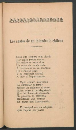 Los sustos de un intendente chileno